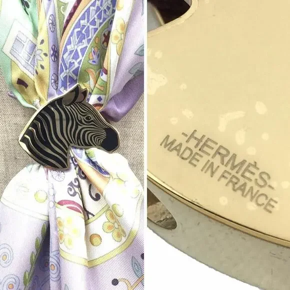 HERMES Authentic Black Scarf - Picture 3 of 3